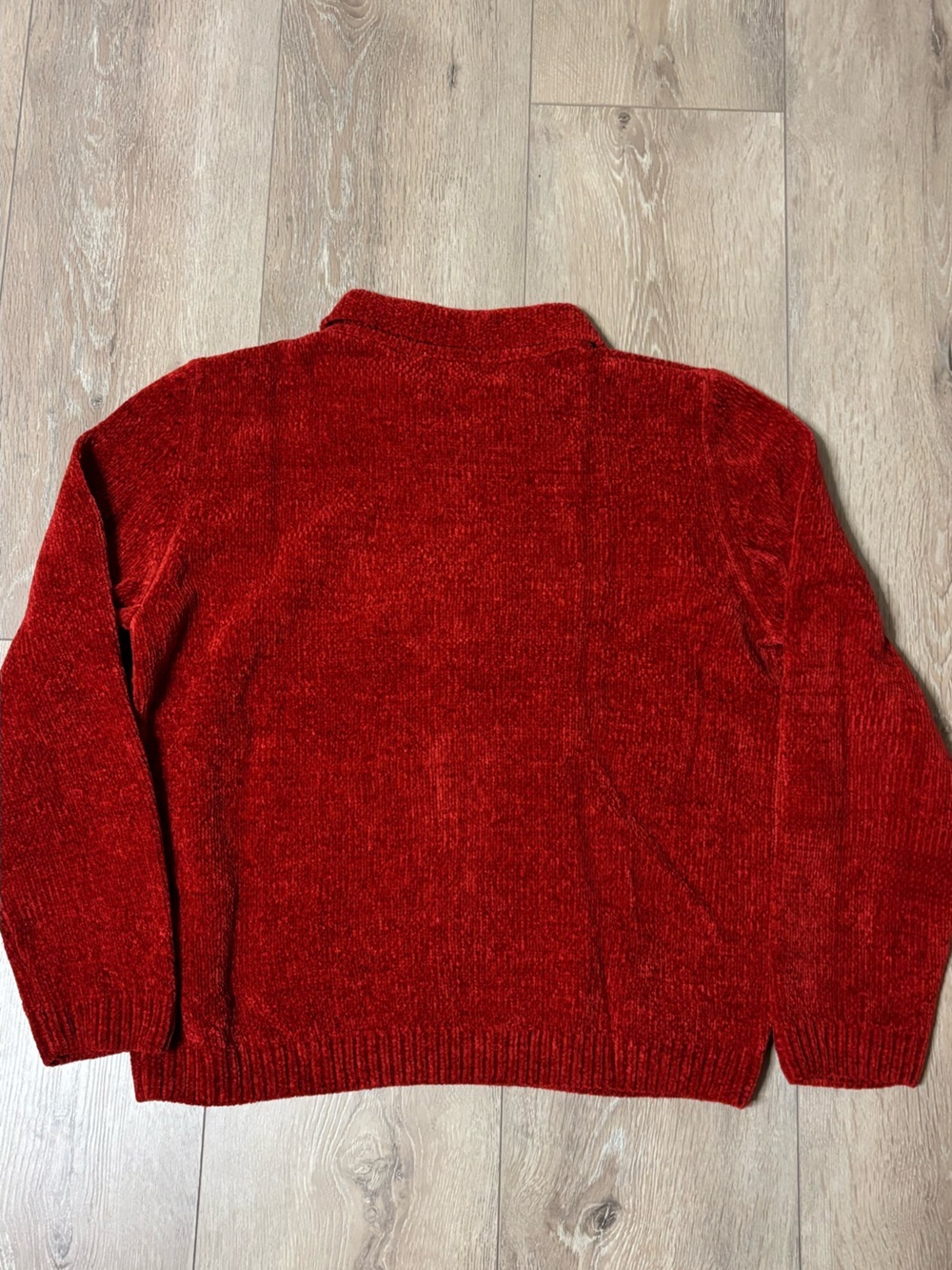 Alfred Dunner Red Beaded Floral Embellished Crewneck Sweater - Picture 2 of 4
